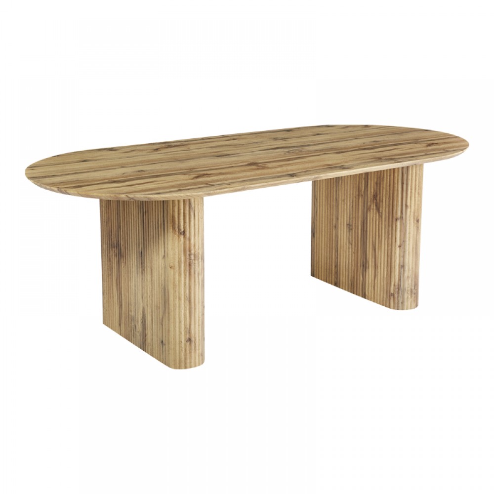 Τραπέζι Nembou Pakoworld Mdf Σε Oak Απόχρωση 210X100X76Εκ