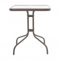 Tραπεζαρία Obbi-Watson Pakoworld Σετ 3Τεμ Καφέ Μέταλλο-Pe Rattan 60X60X70Εκ