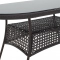 Τραπέζι Κήπου Cellin Pakoworld Μέταλλο-Pe Rattan Καφέ 160X80X77Εκ