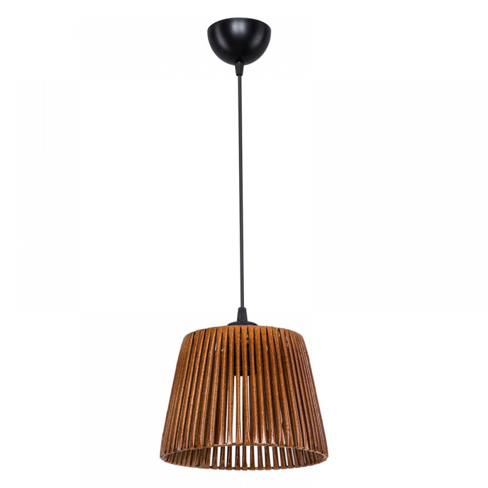 Φωτιστικό Οροφής Μονόφωτο Pwl-1116 Pakoworld Ε27 Καφέ Φ22X60Εκ