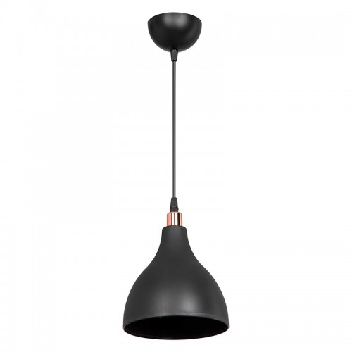 Φωτιστικό Οροφής Μονόφωτο Lofty Pakoworld Ε27 Μαύρο Φ18X22Εκ