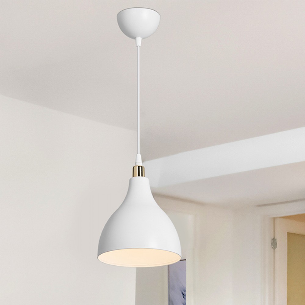 Φωτιστικό Οροφής Μονόφωτο Lofty Pakoworld Ε27 Λευκό Φ18X22Εκ