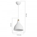 Φωτιστικό Οροφής Μονόφωτο Lofty Pakoworld Ε27 Λευκό Φ18X22Εκ