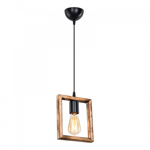 Φωτιστικό Οροφής Μονόφωτο Isolate Pakoworld Ε27 Καρυδί 18.5X3X24Εκ