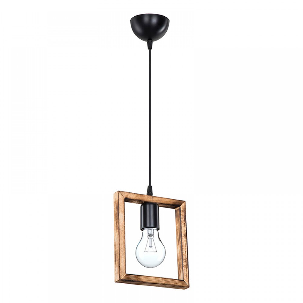 Φωτιστικό Οροφής Μονόφωτο Isolate Pakoworld Ε27 Καρυδί 18.5X3X24Εκ