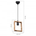 Φωτιστικό Οροφής Μονόφωτο Isolate Pakoworld Ε27 Καρυδί 18.5X3X24Εκ
