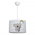 Παιδικό Φωτιστικό Οροφής Koala Pakoworld Led E27 Πολύχρωμο Pvc Φ30X20Εκ