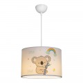 Παιδικό Φωτιστικό Οροφής Koala Pakoworld Led E27 Πολύχρωμο Pvc Φ30X20Εκ