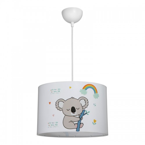Παιδικό Φωτιστικό Οροφής Koala Pakoworld Led E27 Πολύχρωμο Pvc Φ30X20Εκ