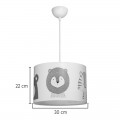 Παιδικό Φωτιστικό Οροφής Safari Pakoworld Led E27 Πολύχρωμο Pvc Φ30X20Εκ