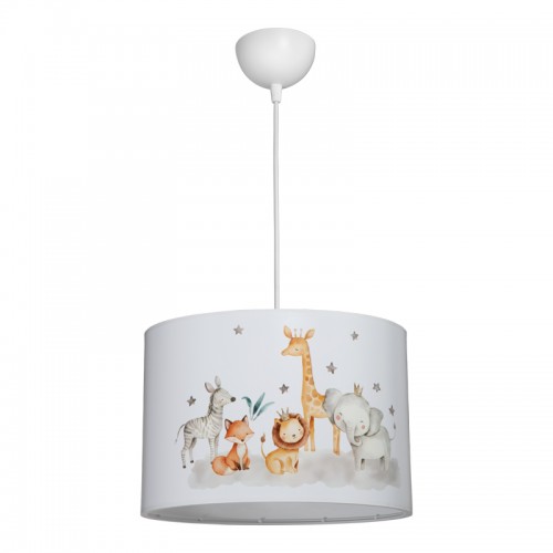 Παιδικό Φωτιστικό Οροφής Tots Pakoworld Led E27 Πολύχρωμο Pvc Φ30X20Εκ