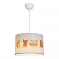 Παιδικό Φωτιστικό Οροφής Wooda Pakoworld Led E27 Πολύχρωμο Pvc Φ30X20Εκ