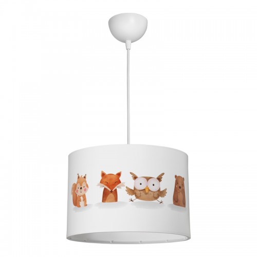 Παιδικό Φωτιστικό Οροφής Wooda Pakoworld Led E27 Πολύχρωμο Pvc Φ30X20Εκ