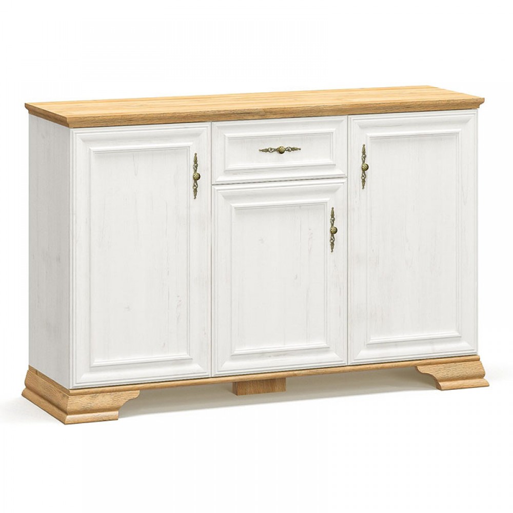 Μπουφές Jaden Pakoworld Golden Oak-Λευκό Antique 137,5X39X88,5Εκ