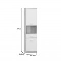 Στήλη Letto Pakoworld Σε Oak - Λευκό Ματ Απόχρωση 50,2X34,3X195Εκ