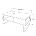 Τραπέζι Σαλονιού Honora Pakoworld Oak-Μαύρο 100X60X44,5Εκ