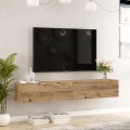 Έπιπλο Τηλεόρασης Επιτοίχιο Dello Pakoworld Sonoma 180X31.6X29.6Εκ