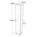 Ντουλάπι-Στήλη Aurelius Pakoworld Ανθρακί-Μόκα 29.5X29.5X183.6Εκ