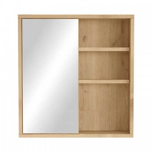 Ντουλάπι Μπάνιου Bagno Με Καθρέπτη Pakoworld Oak 60X14.5X63.6Εκ