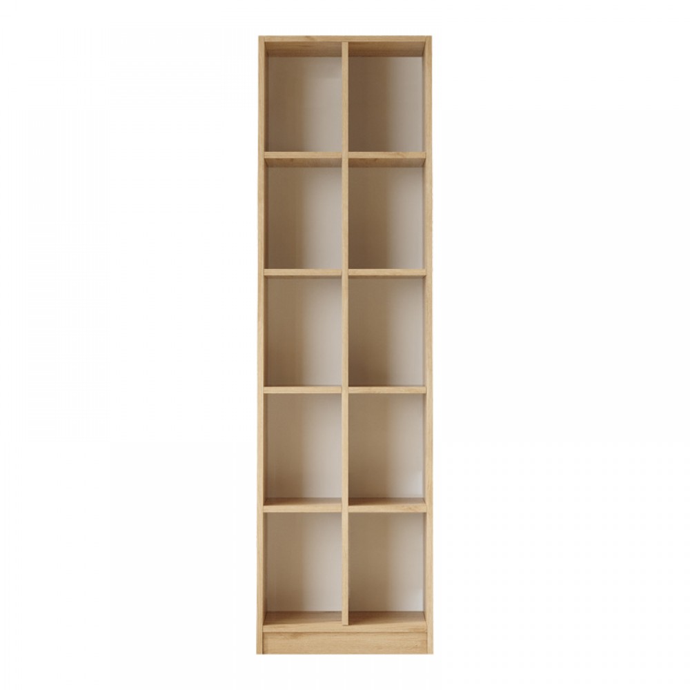 Βιβλιοθήκη Oteca 10Θέσεων Pakoworld Oak 51.1X25.4X180Εκ
