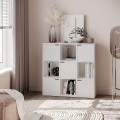 Βιβλιοθήκη Bookel Pakoworld Σε Λευκή Απόχρωση 88.5X27.5X89.3Εκ
