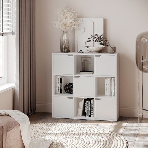 Βιβλιοθήκη Bookel Pakoworld Σε Λευκή Απόχρωση 88.5X27.5X89.3Εκ