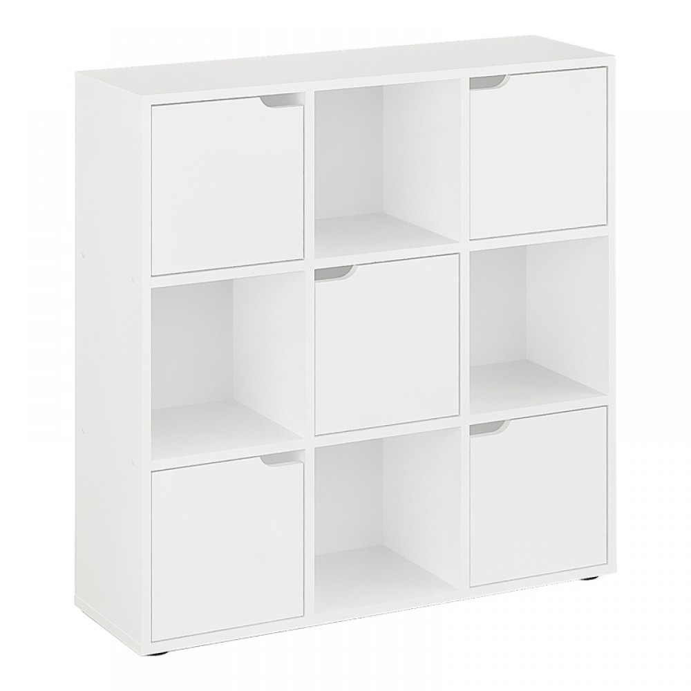 Βιβλιοθήκη Bookel Pakoworld Σε Λευκή Απόχρωση 88.5X27.5X89.3Εκ