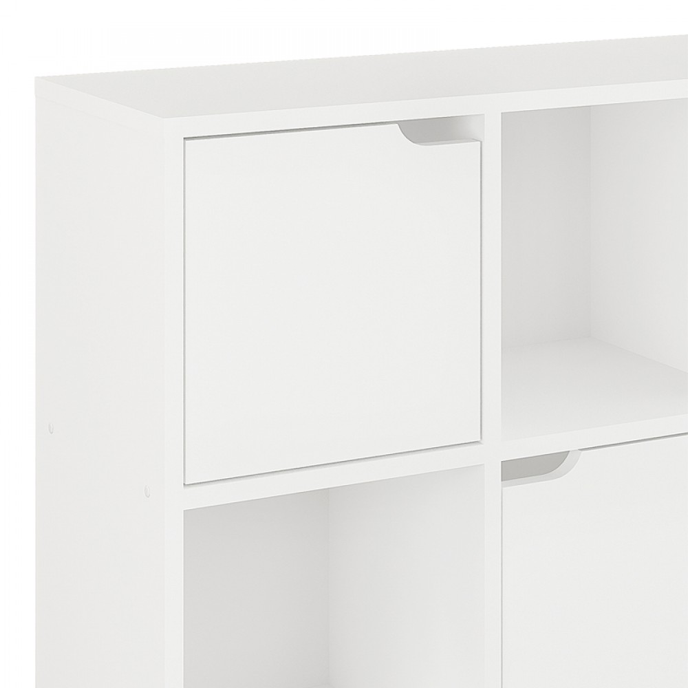 Βιβλιοθήκη Bookel Pakoworld Σε Λευκή Απόχρωση 88.5X27.5X89.3Εκ