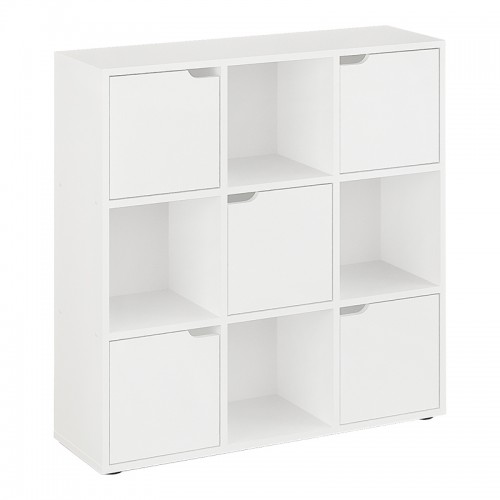 Βιβλιοθήκη Bookel Pakoworld Σε Λευκή Απόχρωση 88.5X27.5X89.3Εκ
