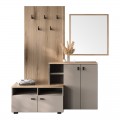 Έπιπλο Εισόδου Ebro Pakoworld Σε Oak-Cappuccino Απόχρωση 150.3X41.2X204.7Εκ
