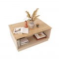 Τραπέζι Monik Pakoworld Σε Oak-Ανοιχτό Γκρι Απόχρωση 90X56X40Εκ