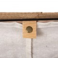 Καλάθι Απλύτων Natural Pakoworld Χρώμα Φυσικό-Λευκό 40X30X50Εκ