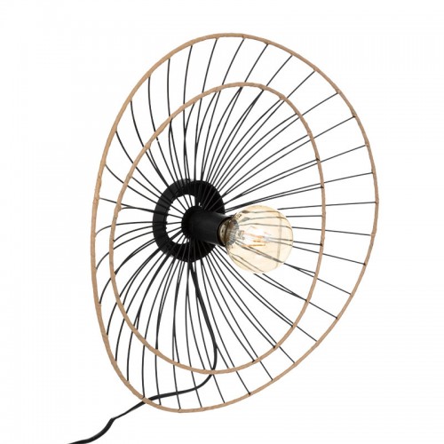 Φωτιστικό Τοίχου-Απλίκα Alara Pakoworld E27 40W Χρυσό-Μαύρο Φ45X11Εκ
