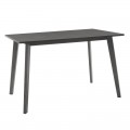 Tραπεζαρία Benson - Orlean Pakoworld Σετ 5Τμχ Rustic Grey-Ύφασμα Γκρι 120X75X75Εκ