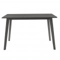Tραπεζαρία Benson - Orlean Pakoworld Σετ 5Τμχ Rustic Grey-Ύφασμα Γκρι 120X75X75Εκ