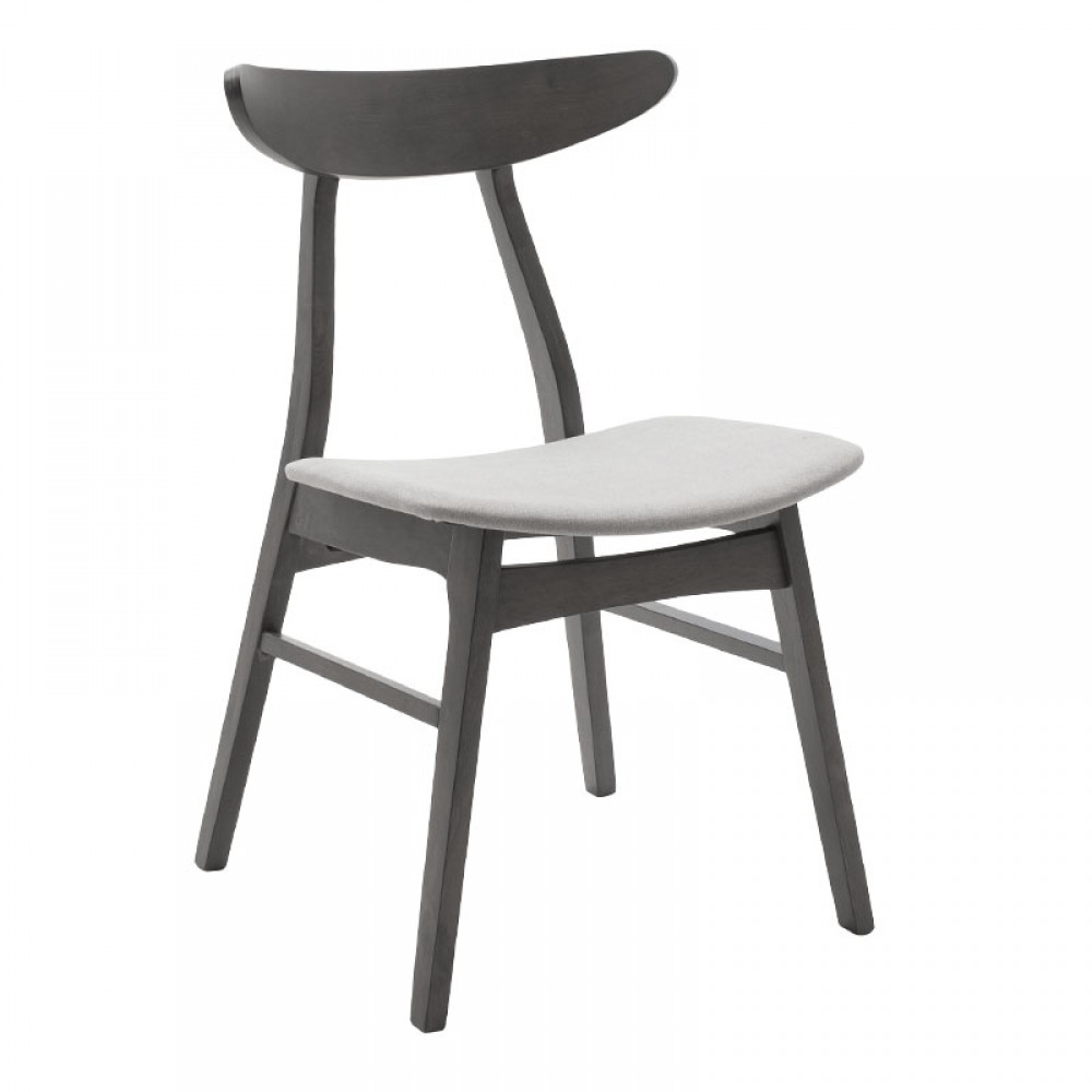 Tραπεζαρία Benson - Orlean Pakoworld Σετ 5Τμχ Rustic Grey-Ύφασμα Γκρι 120X75X75Εκ