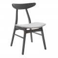 Tραπεζαρία Benson - Orlean Pakoworld Σετ 5Τμχ Rustic Grey-Ύφασμα Γκρι 120X75X75Εκ