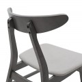 Tραπεζαρία Benson - Orlean Pakoworld Σετ 5Τμχ Rustic Grey-Ύφασμα Γκρι 120X75X75Εκ