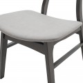 Tραπεζαρία Benson - Orlean Pakoworld Σετ 5Τμχ Rustic Grey-Ύφασμα Γκρι 120X75X75Εκ