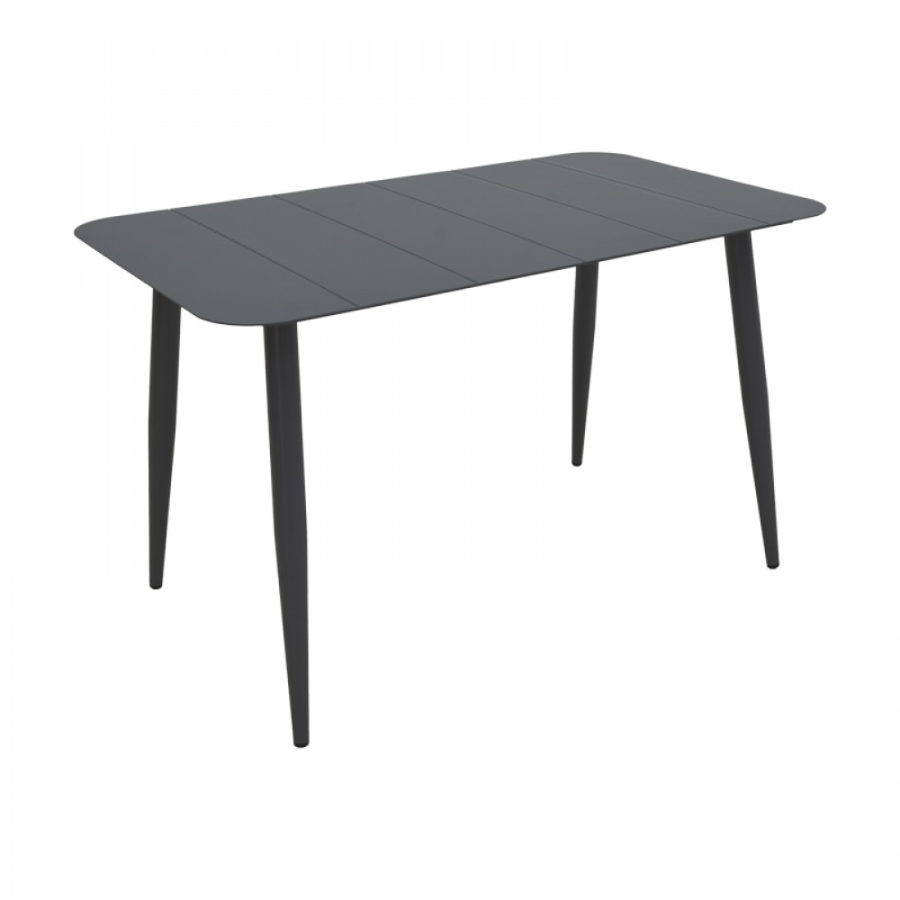 Τραπεζαρία Heven Vista Pakoworld Σετ 5Τεμ Μαύρο Αλουμίνιο 120X70X72Εκ