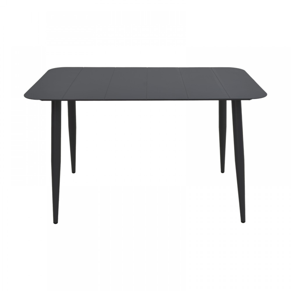 Τραπεζαρία Heven Vista Pakoworld Σετ 7Τεμ Μαύρο Αλουμίνιο 120X70X72Εκ
