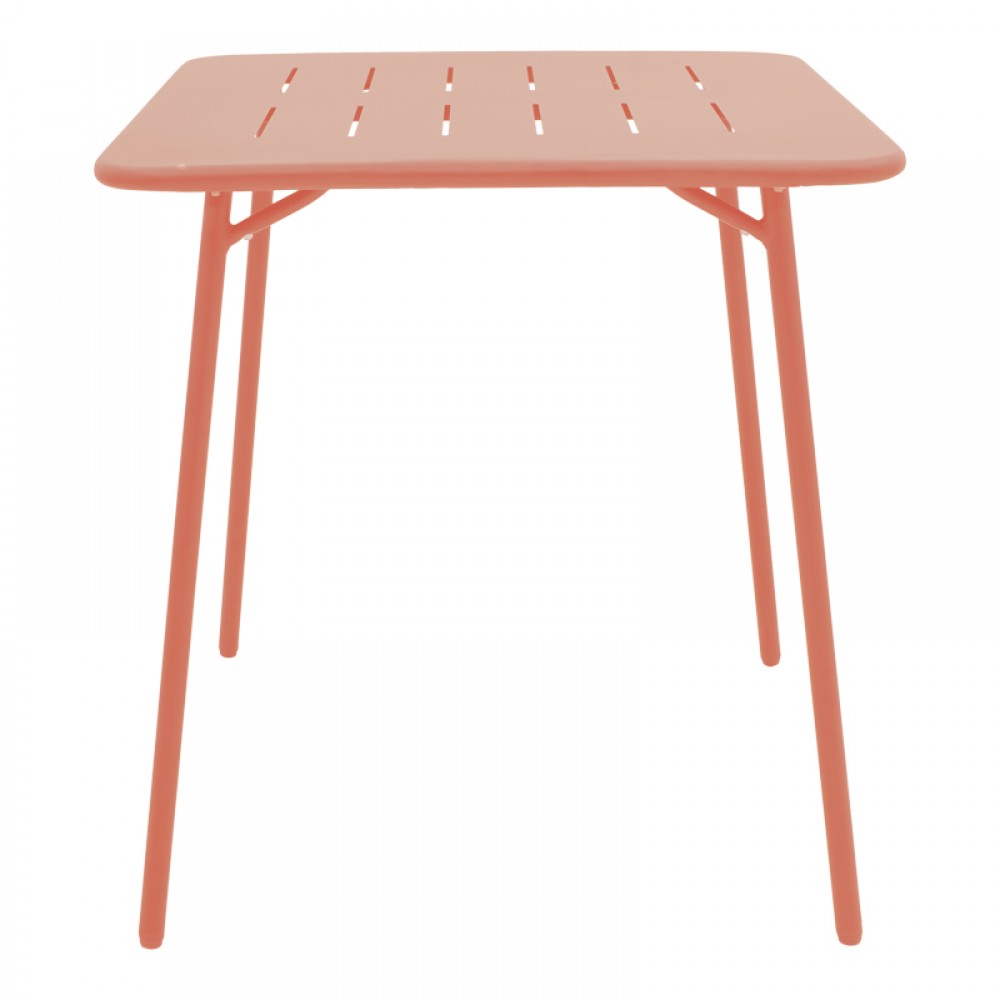Τραπεζαρία Moraja Deraby Pakoworld Σετ 3Τεμ Terracotta Μέταλλο 70X70X73Εκ