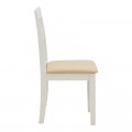 Τραπεζαρία Dallan Lars Pakoworld 5Τεμ Λευκό Rubberwood Φ100(+38)X100X75Εκ