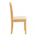 Τραπεζαρία Dallan Country Pakoworld 5Τεμ Σε Φυσική Απόχρωση Rubberwood 120-150X80X74Εκ
