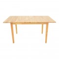 Τραπεζαρία Dallan Country Pakoworld 5Τεμ Σε Φυσική Απόχρωση Rubberwood 120-150X80X74Εκ