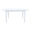Τραπεζαρία Dallan Mabor Pakoworld 5Τεμ Λευκό Rubberwood 120-150X80X73,8Εκ