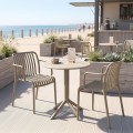 Τραπεζαρία Mercon Zoi Pakoworld Σετ 3Τεμ Cappuccino Pp Φ60X75Εκ