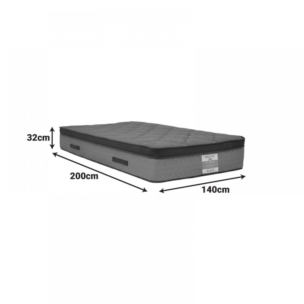 Στρώμα Deluxe Pakoworld Pocket Spring Διπλής Όψης 32Cm 140X200Εκ
