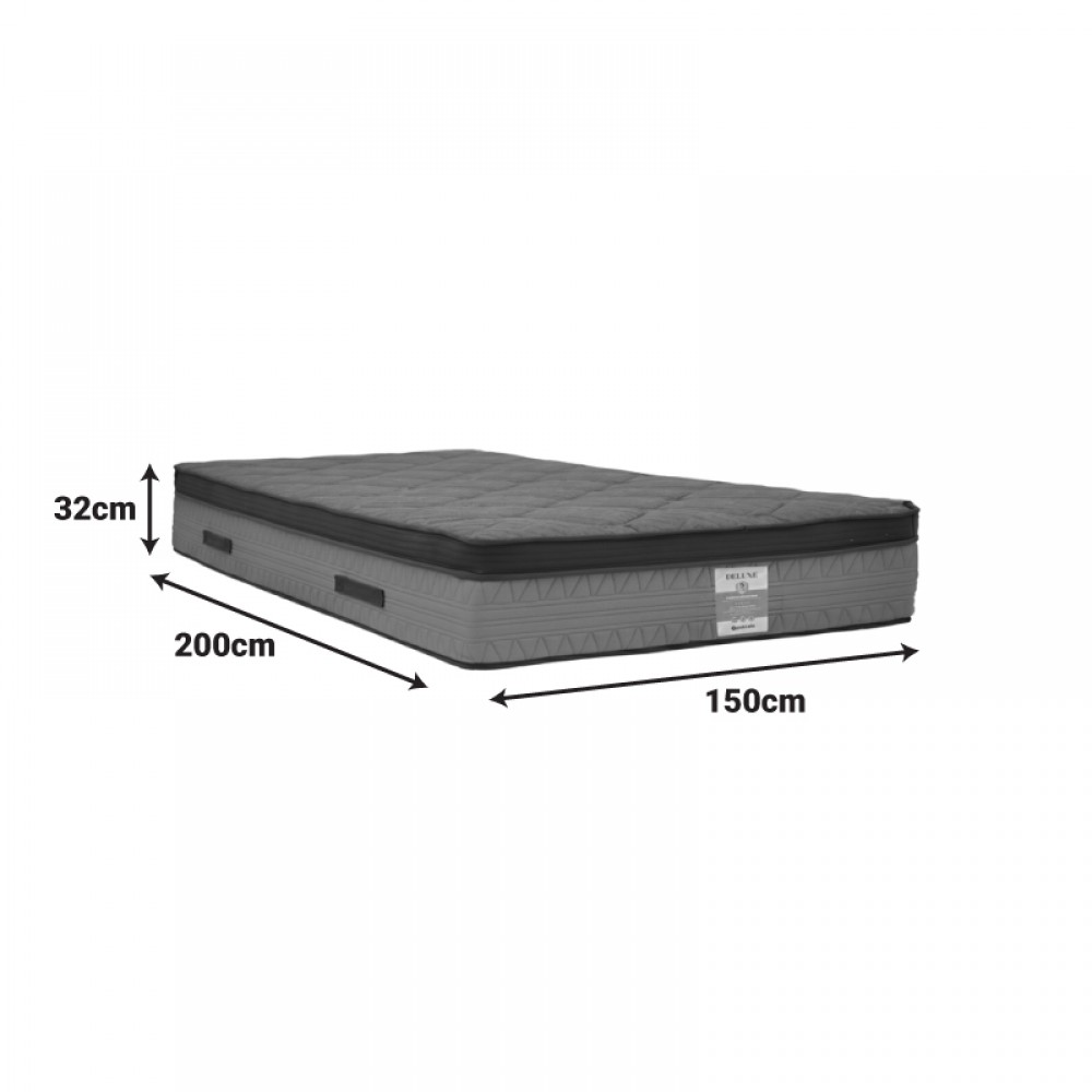 Στρώμα Deluxe Pakoworld Pocket Spring Διπλής Όψης 32Cm 150X200Εκ