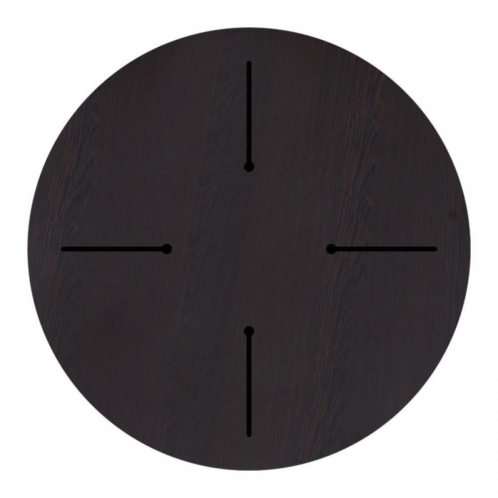 Επιφάνεια Τραπεζιού Portico Pakoworld Hpl Wenge Φ60Εκ Πάχους 12Mm
